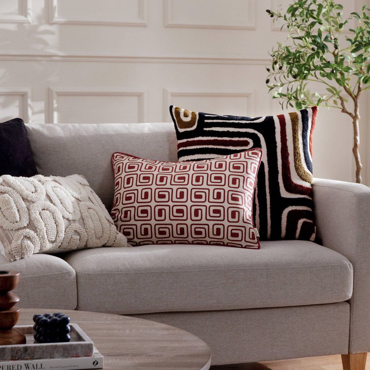 Fosse Tufted Kissen Natur