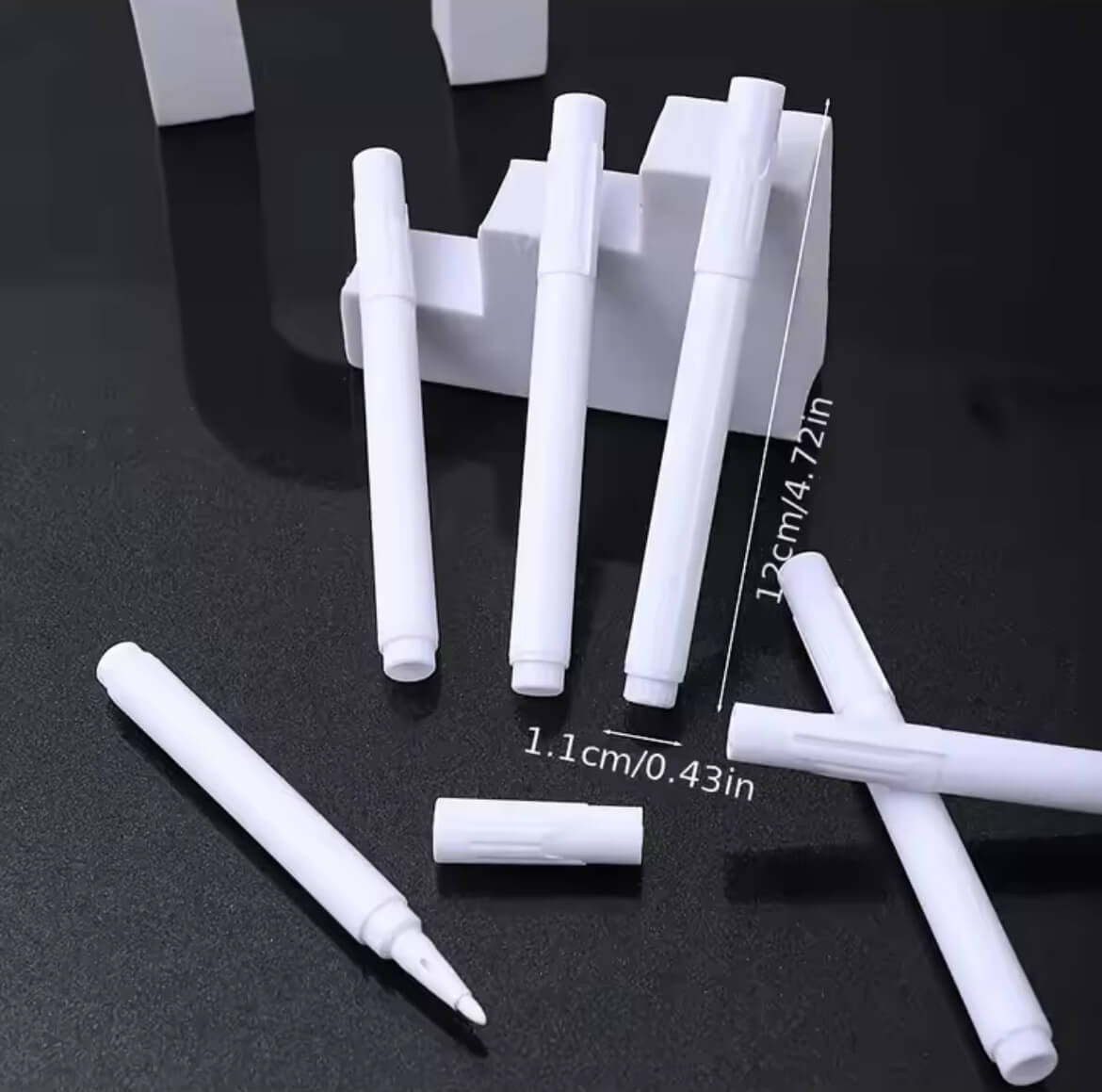 6  weisse kreidemarker