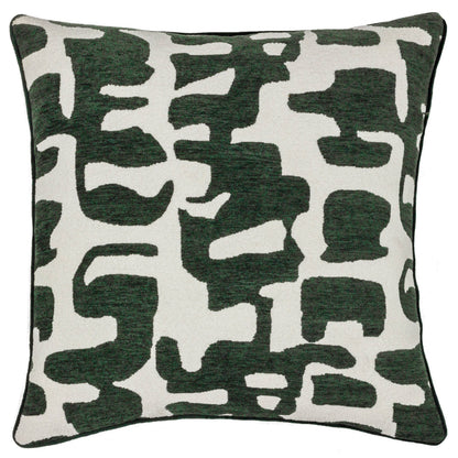 Caval Kissen aus Bouclé-Jacquard in Ivy Green