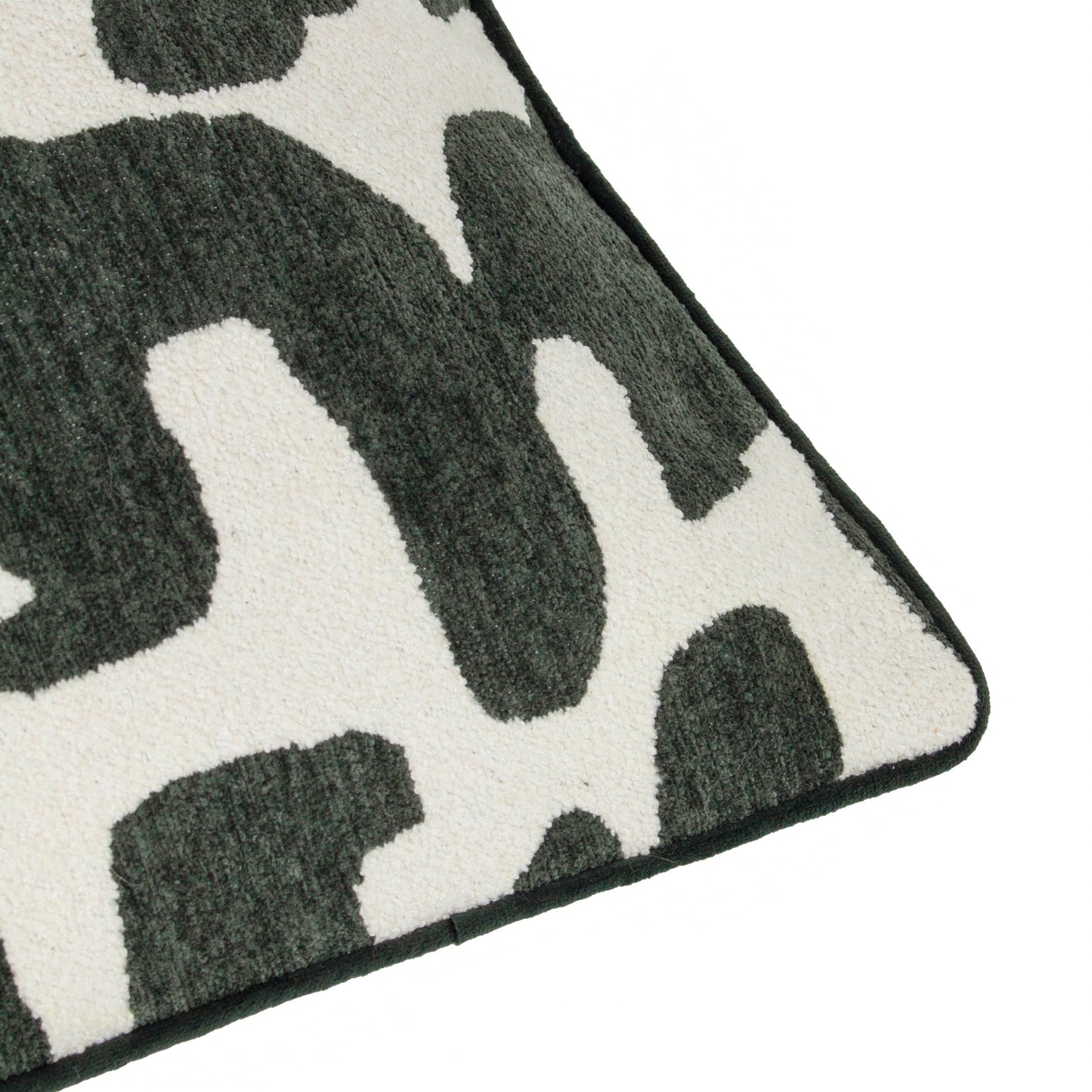 Caval Kissen aus Bouclé-Jacquard in Ivy Green