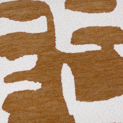 Caval Boucle Jacquard-Kissen, bronzefarben