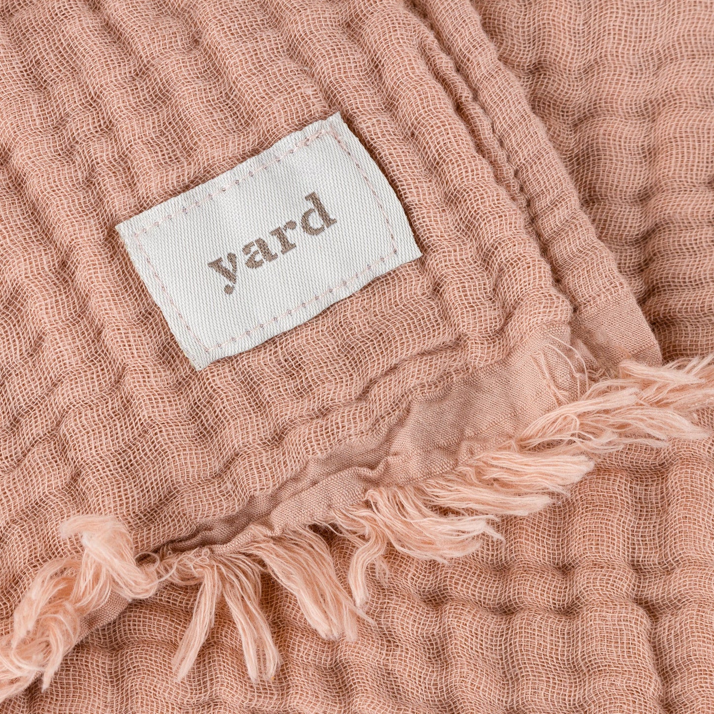 Decke Lark aus Musselin aus Baumwolle, rosafarbener Ton
