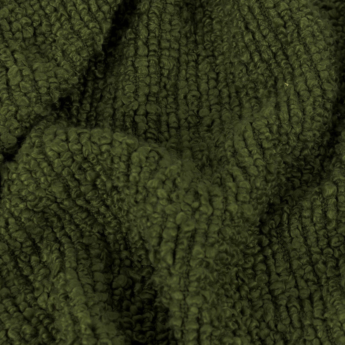 Candar Boucle-Überwurf mit Strukturmuster, Khaki