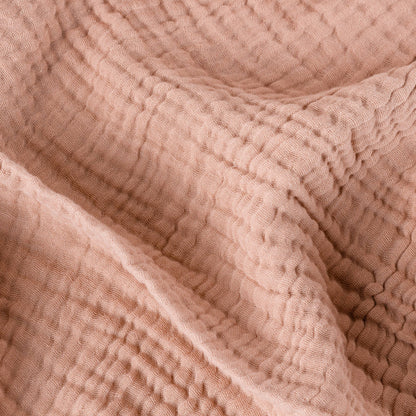 Decke Lark aus Musselin aus Baumwolle, rosafarbener Ton