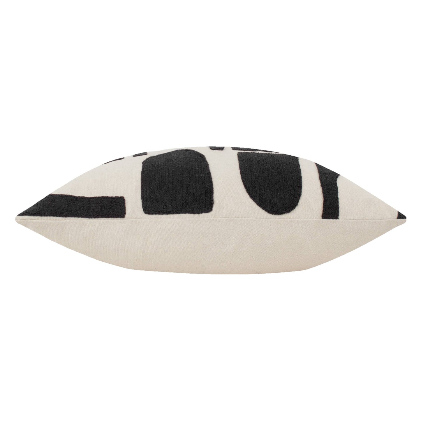 Besticktes Kissen Hallam aus Baumwolle Mono