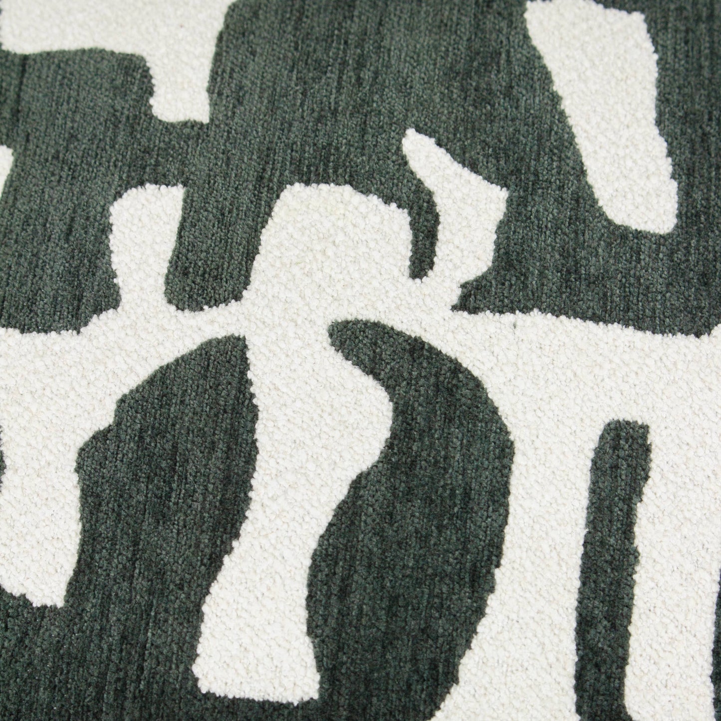 Caval Kissen aus Bouclé-Jacquard in Ivy Green