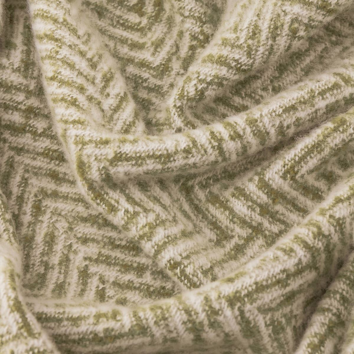 Tweedie gebürstetes Fischgrät-Plaid, grün