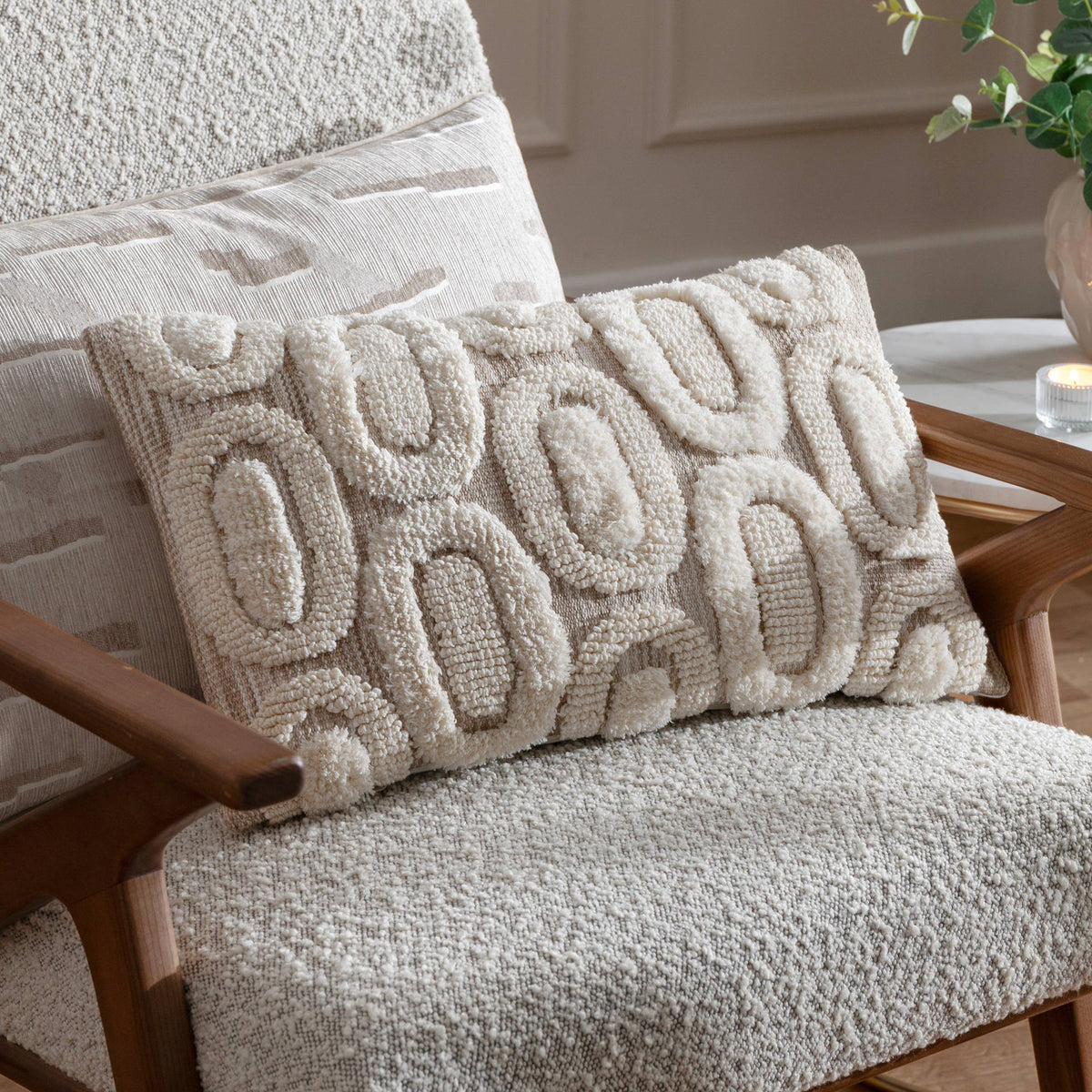 Fosse Tufted Kissen Natur