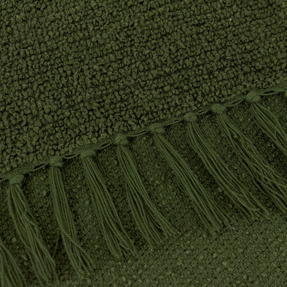Candar Boucle-Überwurf mit Strukturmuster, Khaki