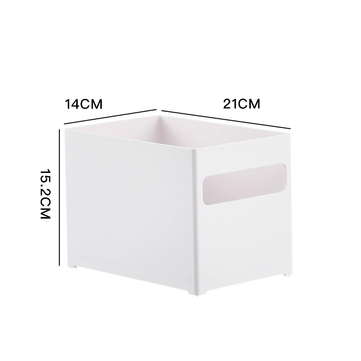 Rechteckige Aufbewahrungsbox mit Griff – 21x14x15 cm