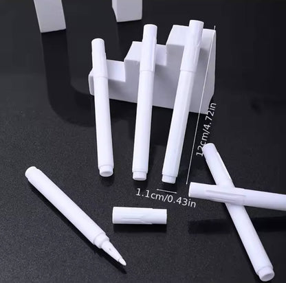 6  weisse kreidemarker